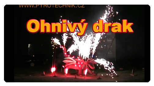 Ohňostroj s ohnivým drakem